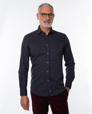 Dark Blue Casual Shirt 100% Cotton